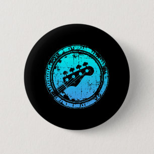 Bass Vintage Bass Guitar 01 Bass Player 6 Cm Round Badge