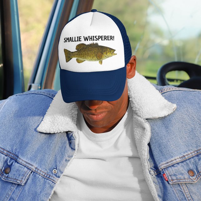Bass Whisperer Funny Fishing Fisherman Angler Trucker Hat (Creator Uploaded)