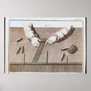 Basse-Lisse technique at the Gobelins tapestry Poster