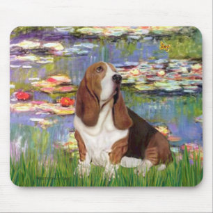 Basset 2 - Lilies 2 Mouse Pad