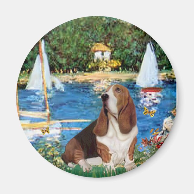Basset 2 - Sailboats - Customised Magnet (Front)