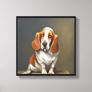 Basset Artesien Normand - Dog Portrait Canvas Print