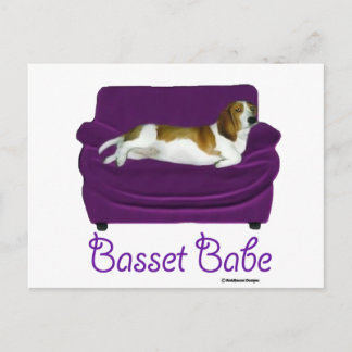 Basset Babe Postcard