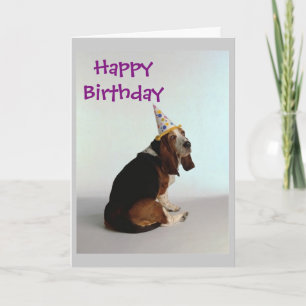 Basset Birthday Dog Card