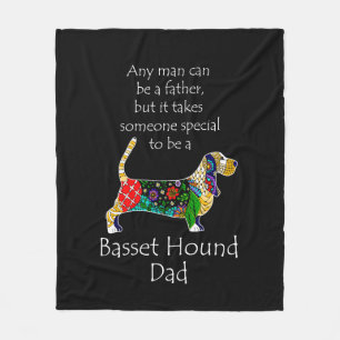 Basset Dad Fleece Blanket