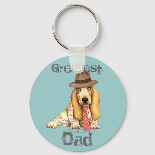 Basset Dad Key Ring (Front)