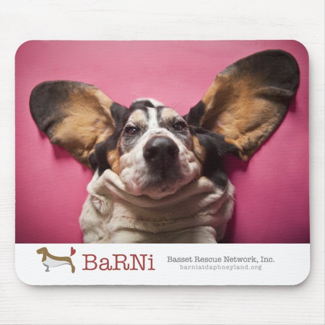 Basset face Mousepad (Front)