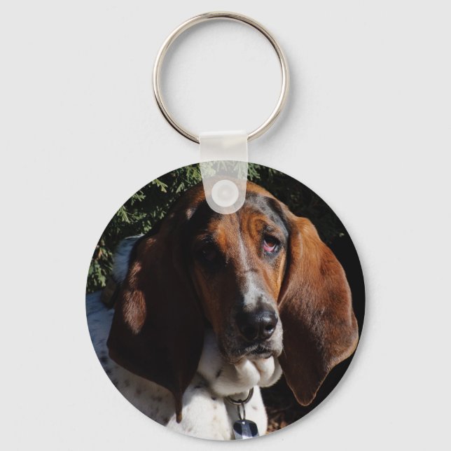 Basset Hound 01 Key Ring (Front)