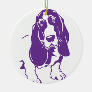 BASSET HOUND [13] CERAMIC TREE DECORATION