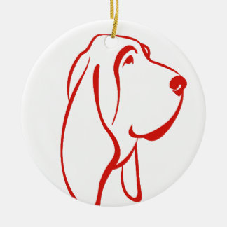 BASSET HOUND [16] CERAMIC TREE DECORATION
