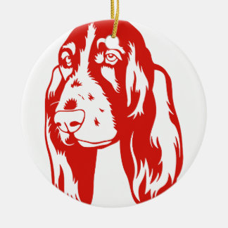 BASSET HOUND [25] CERAMIC TREE DECORATION
