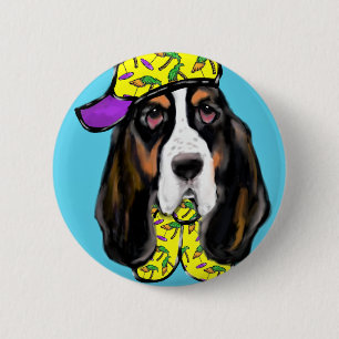 Basset Hound 6 Cm Round Badge