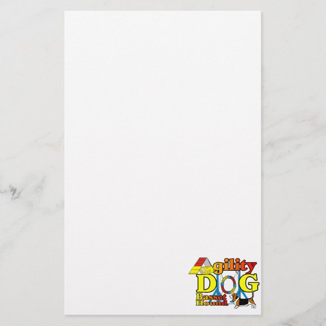 Basset_Hound_Agility Stationery (Front)