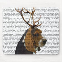 Basset Hound and Antlers