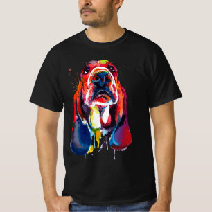 Basset Hound Artistic Funny Dog Cute Sweet Gift Bi T-Shirt