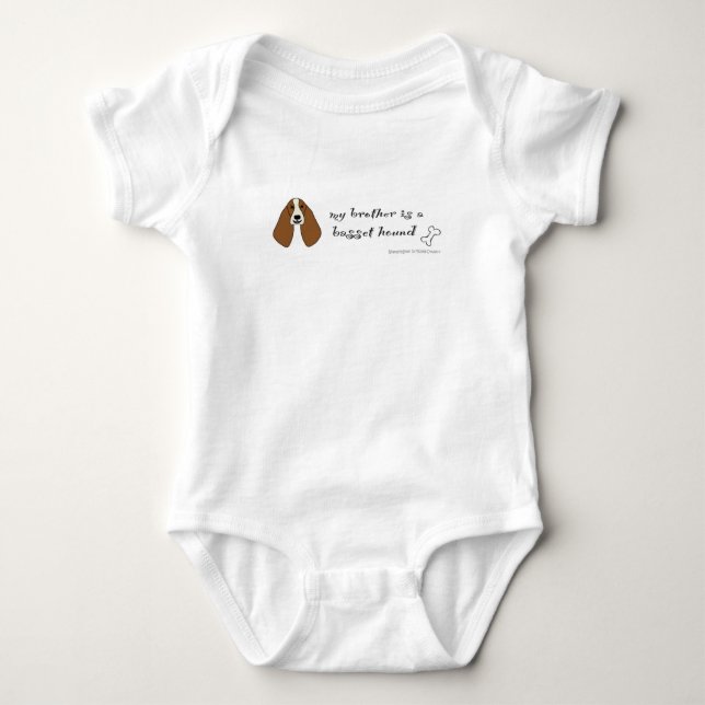 basset hound baby bodysuit (Front)