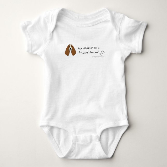 basset hound baby bodysuit (Front)