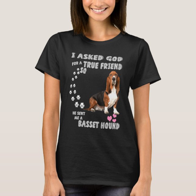 Basset Hound  Basset Mum Dad Lemon Basset Hound T-Shirt (Front)