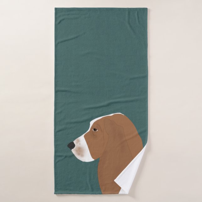 Basset Hound Bath Towel (Bath Towel)