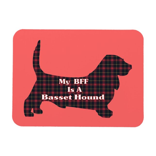 Basset Hound BFF Magnet (Horizontal)