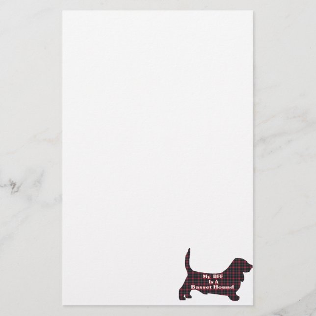 Basset Hound BFF Stationery (Front)