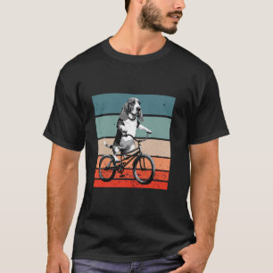 Basset hound Bicycle Riding Retro Dog Animal Bike T-Shirt