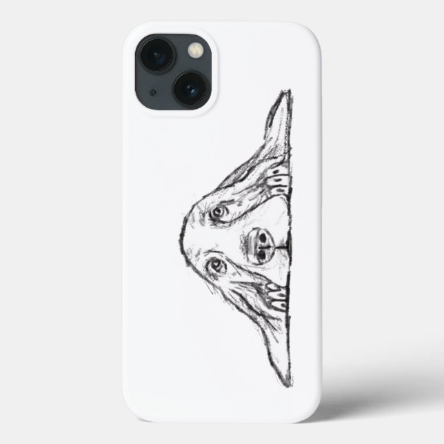 basset hound black white simple puppy dog eyes  Case-Mate iPhone case (Back)