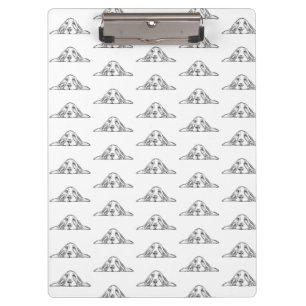 basset hound black white simple puppy dog eyes clipboard