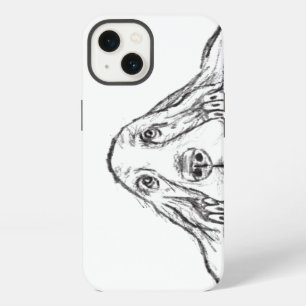 basset hound black white simple puppy dog eyes iPhone 13 case