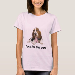 Basset Hound Breast Cancer Ladies Shirt
