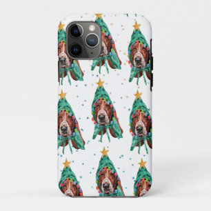 Basset Hound Breed Dog Pattern Stars Christmas Case-Mate iPhone Case