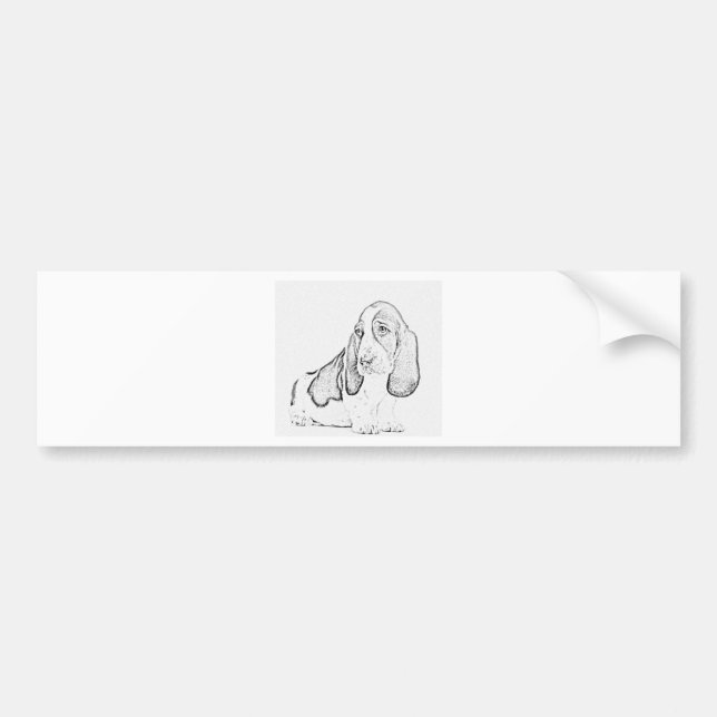 Basset hound bumper sticker (Front)