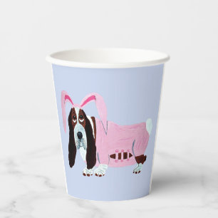 Basset Hound Bunny Paper Cups