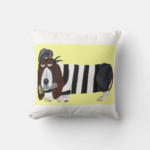 Basset Hound Burglar Cushion