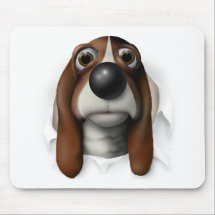 Basset Hound Busting Out Mouse Pad