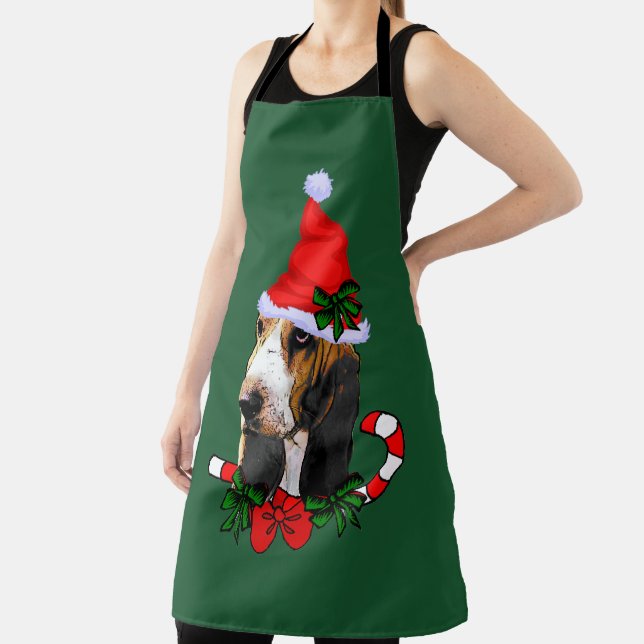 Basset Hound Christmas  Apron (Insitu)