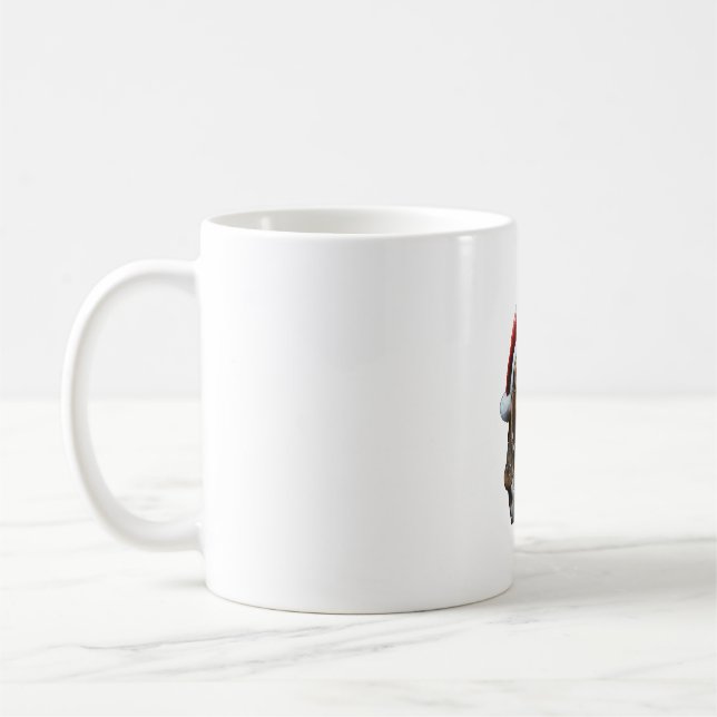 Basset Hound Christmas  Coffee Mug (Left)