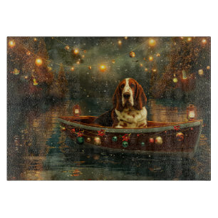 Basset Hound Christmas Festive Voyage Cutting Board