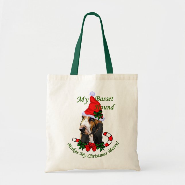 Basset Hound Christmas Gifts Tote Bag (Front)