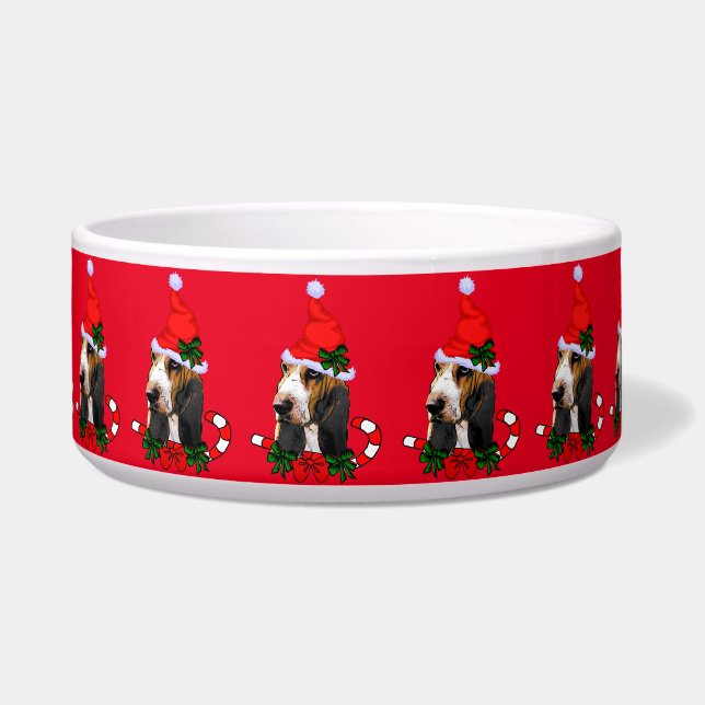 Basset Hound Christmas   Pet Leash (Front)