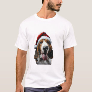 Basset Hound Christmas  T-Shirt