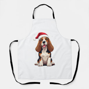Basset Hound Christmas Tank Top Apron