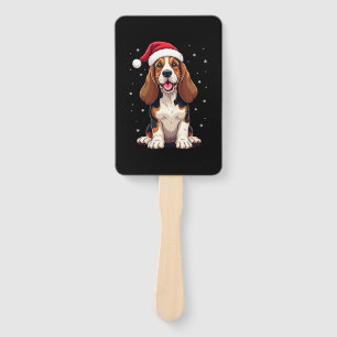 Basset Hound Christmas Tank Top Hand Fan