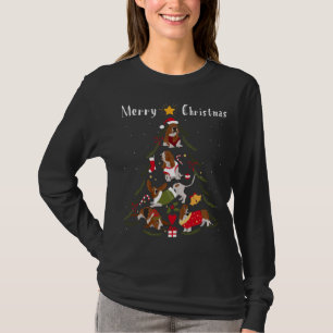 Basset Hound Christmas Tree Xmas Dog Lover T-Shirt