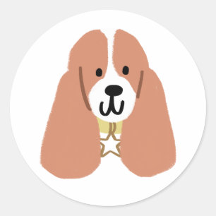 Basset Hound  Classic Round Sticker