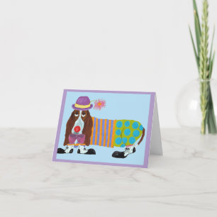 Basset Hound Clown Invitation
