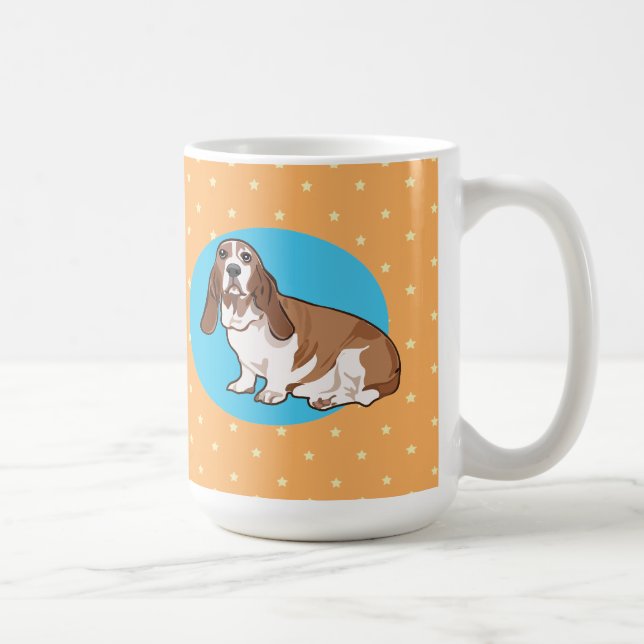 BASSET HOUND COFFEE MUG (Right)