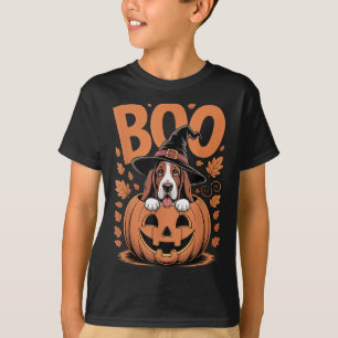 Basset Hound Costume On Pumpkin Halloween Basset H T-Shirt