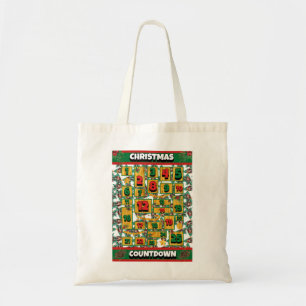 Basset Hound Countdown Christmas Advent Calendar Tote Bag