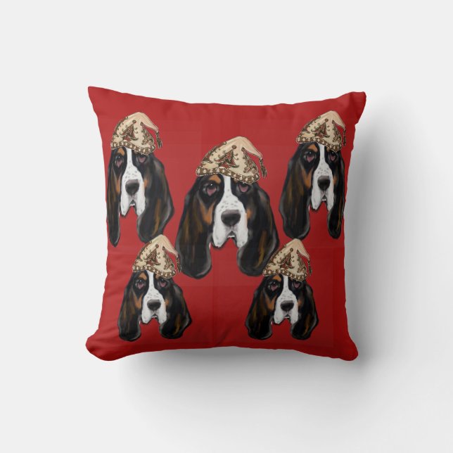 BASSET HOUND   CUSHION (Front)